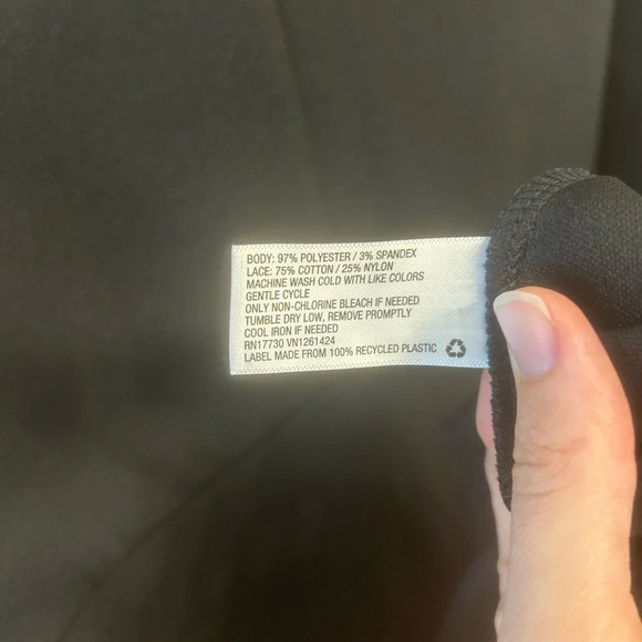 Xhilaration black dress with trumpet sleeves size M - Picture 2 of 7